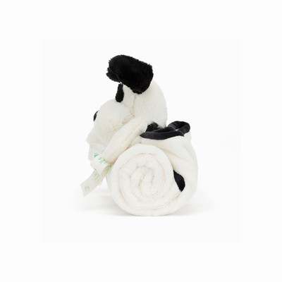 Jellycat Bashful Black & Cream Puppy Blankets Australia | 819452BRP